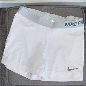 NIKE spandex/compression shorts - white